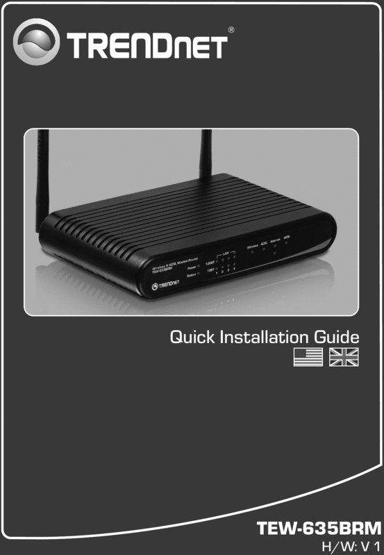 Product picture TrendNet TEW-635BRM Quick Installation Guide